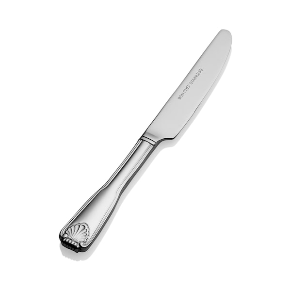 Bon Chef Shell, Butter Knife, Euro, Solid Handle, Mirror Finish, 13/0, 7" , set of 12 S2017 - main